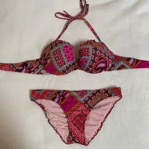 Victoria’s Secret bathing suit- 34D top, small bottom